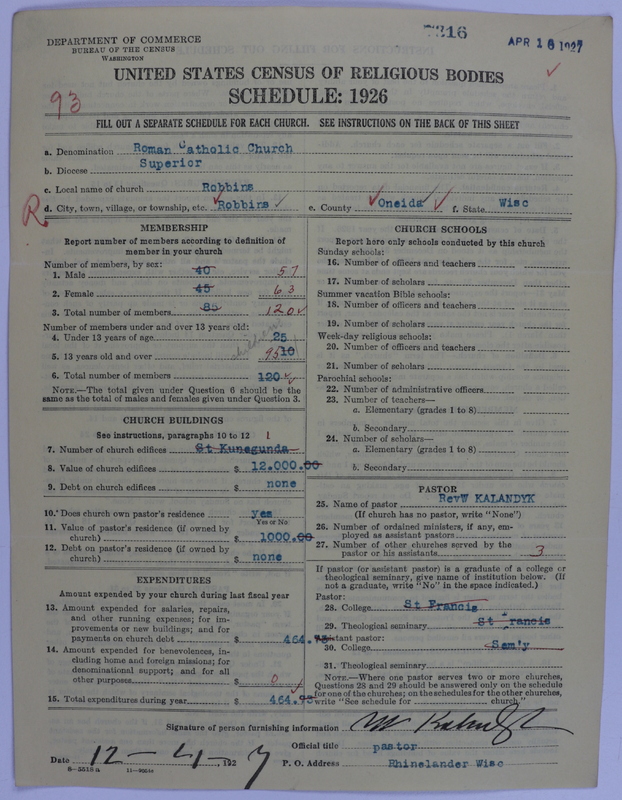 Scan of Roman Catholic Church: 7316