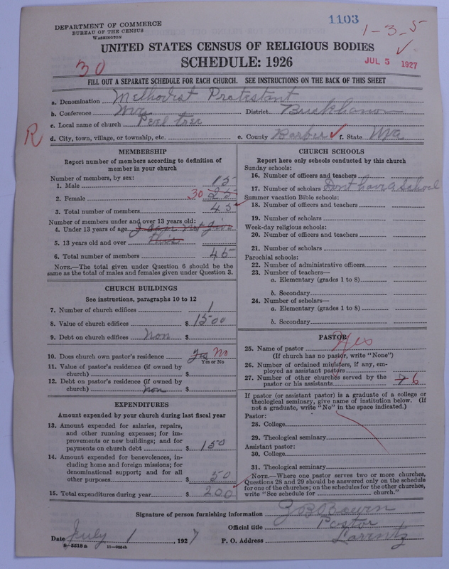 Scan of Methodist Protestant Church: 1103