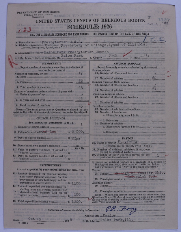 Scan of Presbyterian Church in the United States of America: 3527