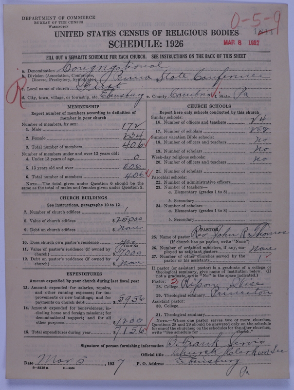 Scan of Congregational Churches: 1844