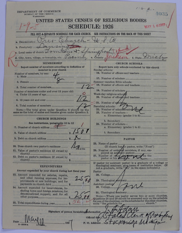 Scan of Presbyterian Church in the United States of America: 4035