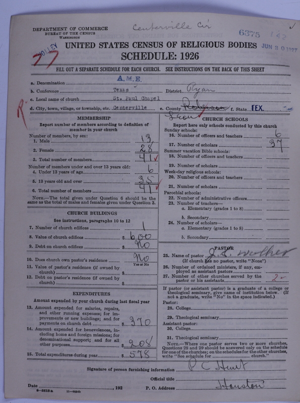 Scan of African Methodist Episcopal Church: 6375