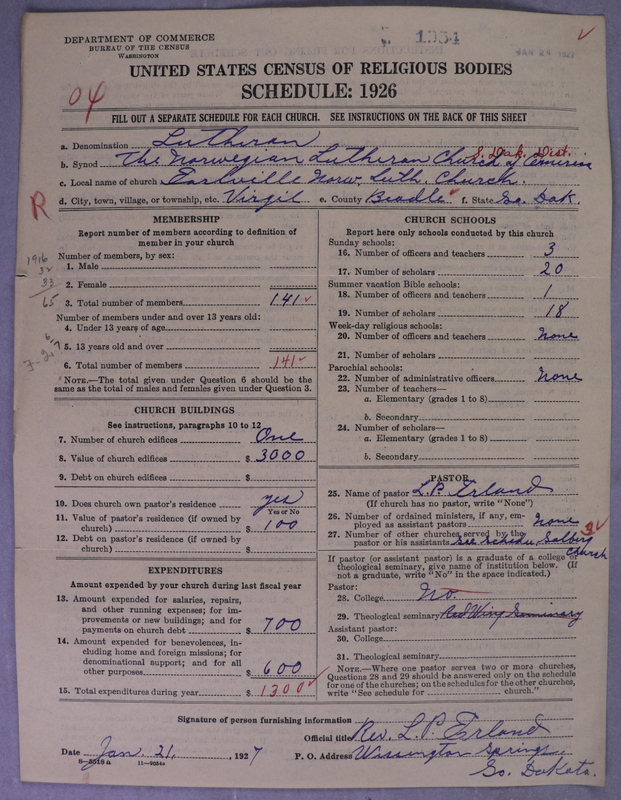 Scan of Norwegian Lutheran Church of America: 1954