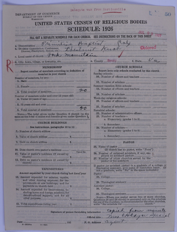 Scan of Colored Primitive Baptists: 50
