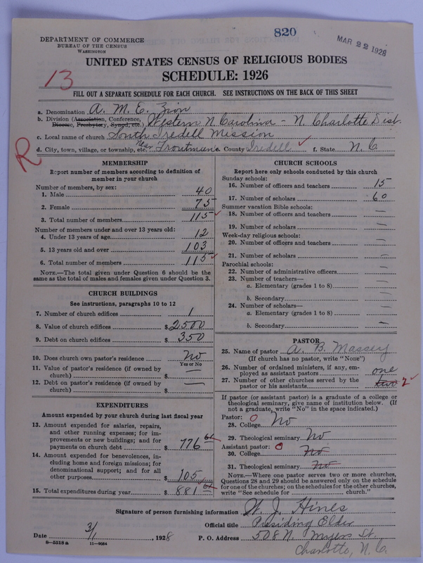 Scan of African Methodist Episcopal Zion Church: 820