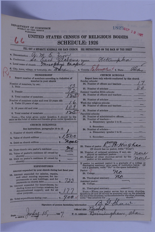 Scan of African Methodist Episcopal Zion Church: 1823