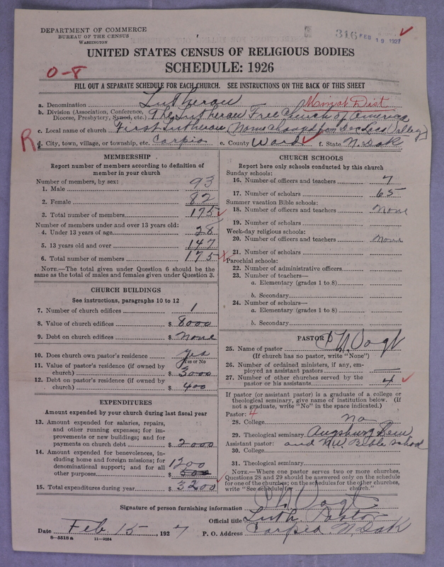 Scan of Lutheran Free Church: 316