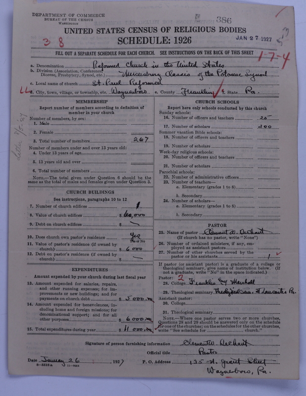 Scan of Reformed Church in the United States: 386