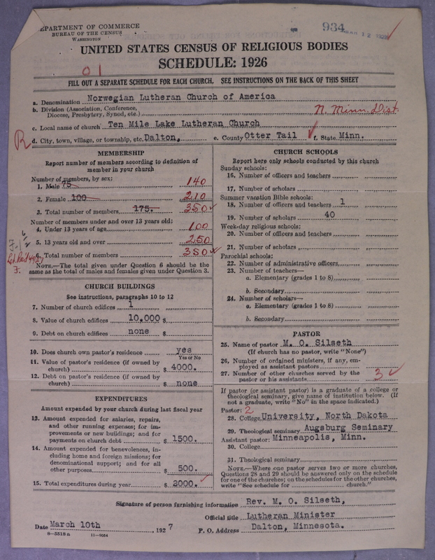 Scan of Norwegian Lutheran Church of America: 934