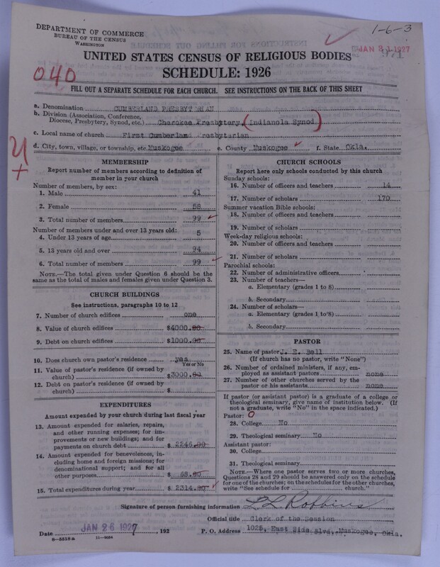 Scan of Cumberland Presbyterian Church: 971