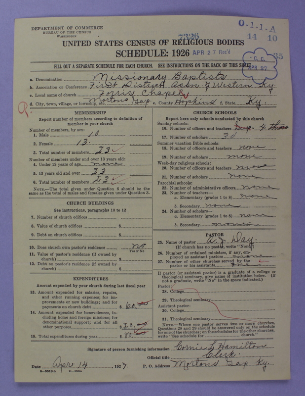 Scan of Negro Baptists: 7326