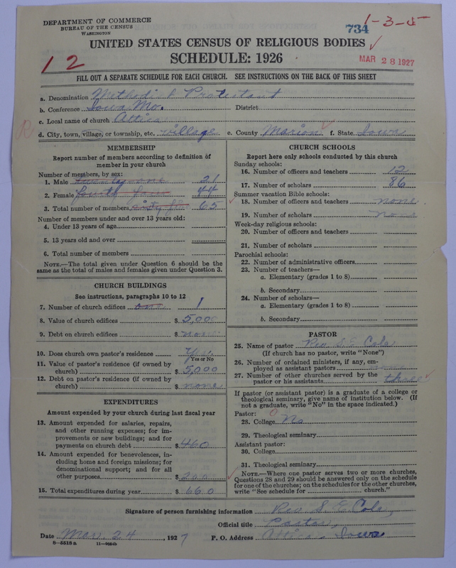 Scan of Methodist Protestant Church: 734
