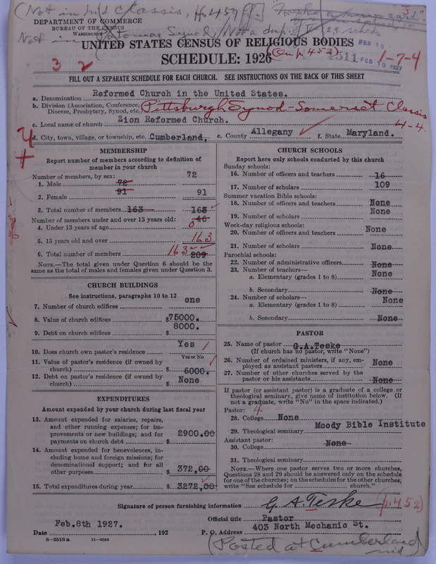 Scan of Reformed Church in the United States: 1511