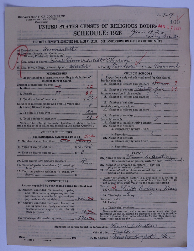 Scan of Universalist Church: 100