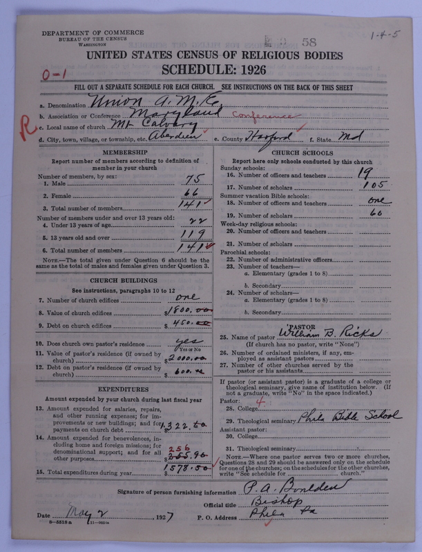 Scan of Union American Methodist Episcopal Church: 58