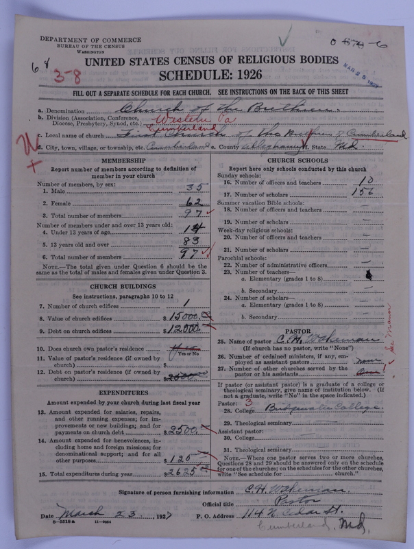 Scan of Church of the Brethren (Conservative Dunkers): 670