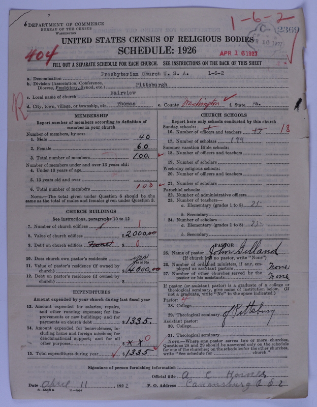 Scan of Presbyterian Church in the United States of America: 2369