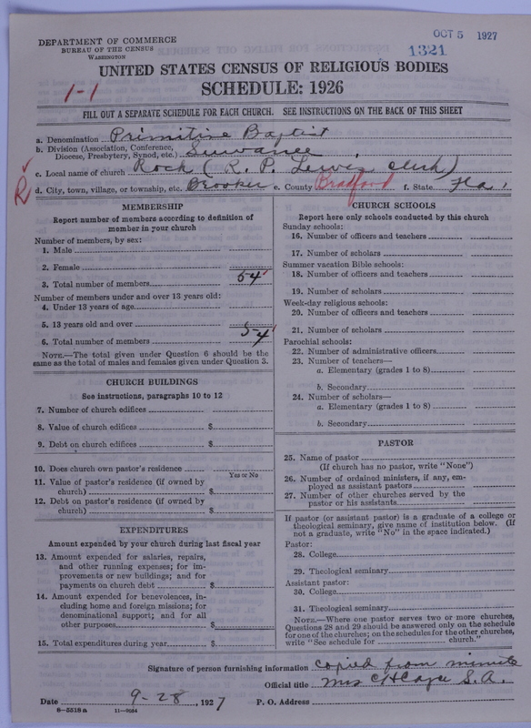 Scan of Primitive Baptists: 1321