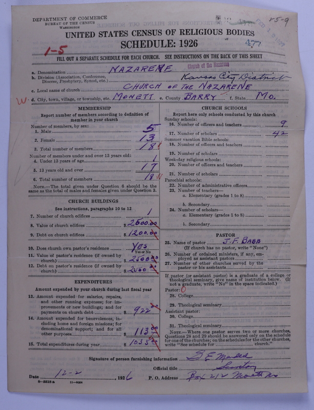 Scan of Church of the Nazarene: 477