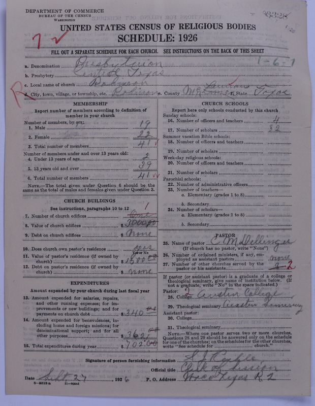 Scan of Presbyterian Church in the United States: 3328