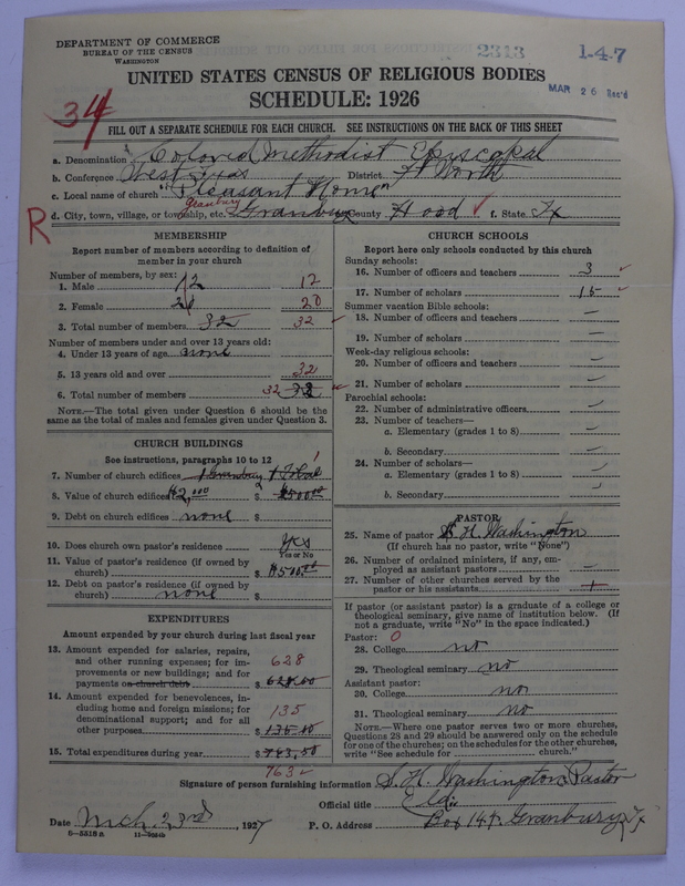 Scan of Colored Methodist Episcopal Church: 2313