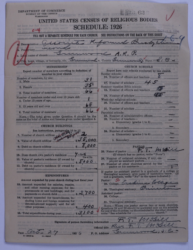 Scan of Associate Reformed Presbyterian Church: 62