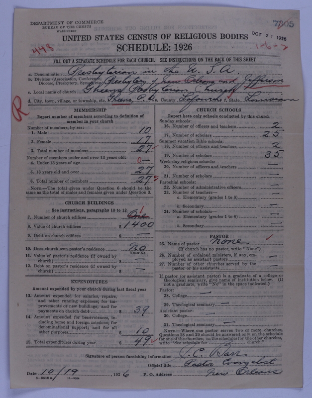 Scan of Presbyterian Church in the United States of America: 7305