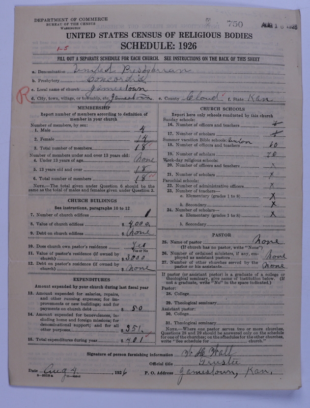 Scan of United Presbyterian Church of North America: 750