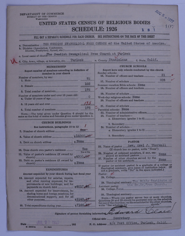 Scan of Swedish Evangelical Free Church of the United States of America: 107