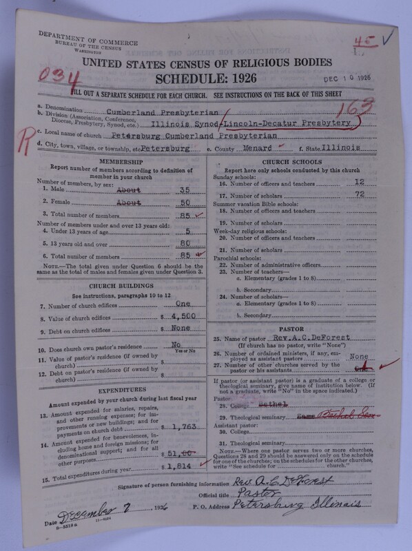 Scan of Cumberland Presbyterian Church: 45