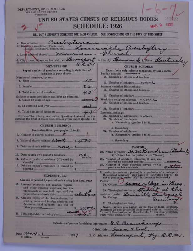 Scan of Presbyterian Church in the United States: 2032