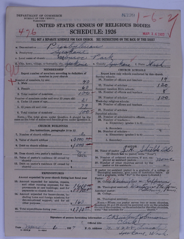 Scan of Presbyterian Church in the United States of America: 8399