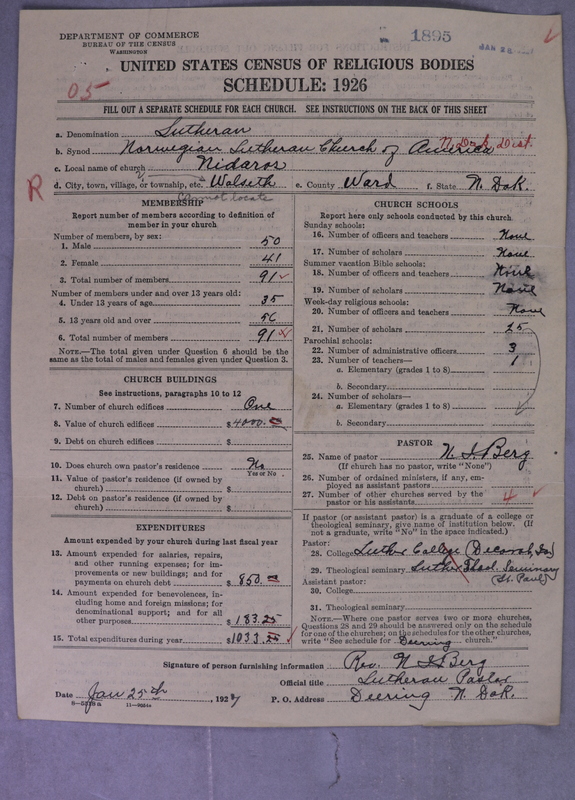 Scan of Norwegian Lutheran Church of America: 1895