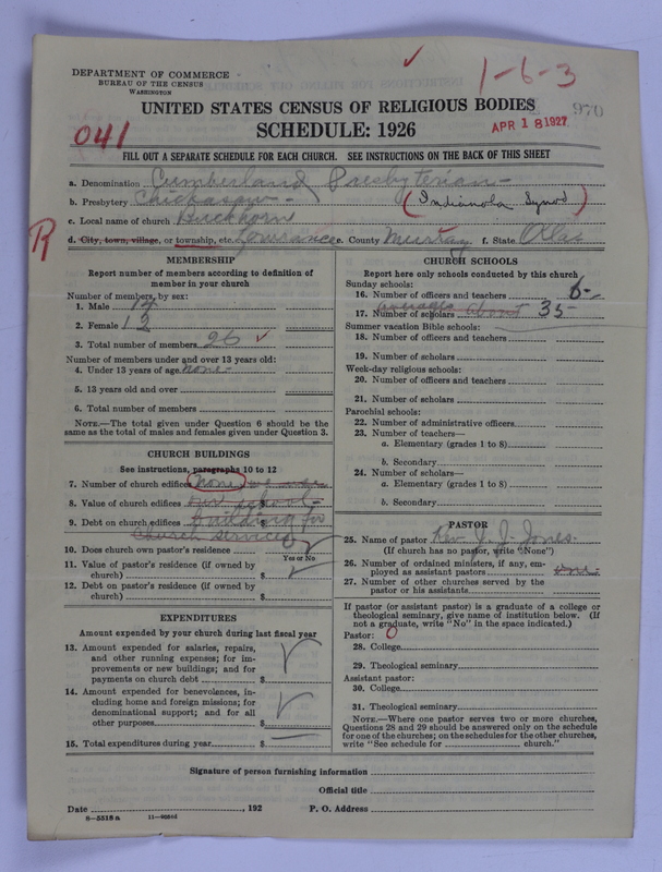 Scan of Cumberland Presbyterian Church: 970