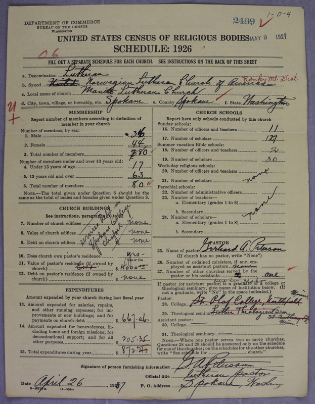 Scan of Norwegian Lutheran Church of America: 2490