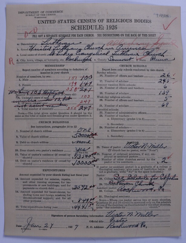 Scan of United Lutheran Church in America: 1698