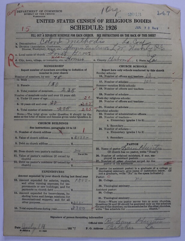 Scan of Colored Methodist Episcopal Church: 2013