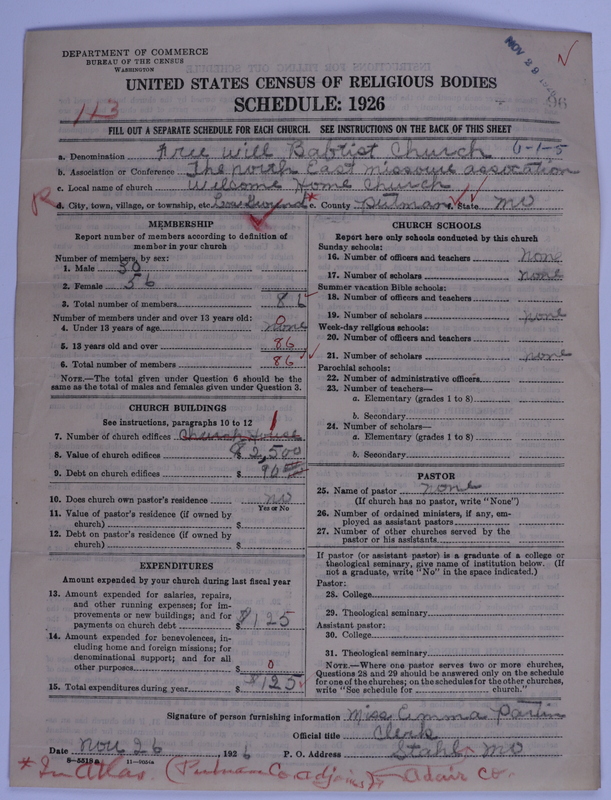 Scan of Free Will Baptists: 96