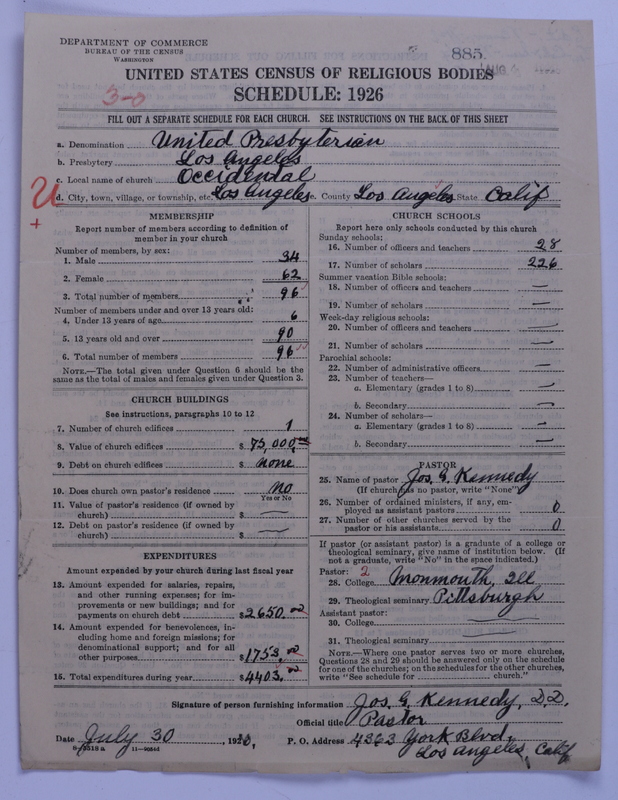 Scan of United Presbyterian Church of North America: 885