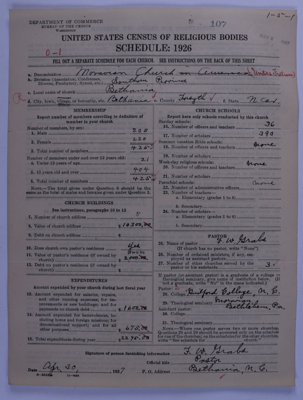 Scan of Moravian Church in America: 107