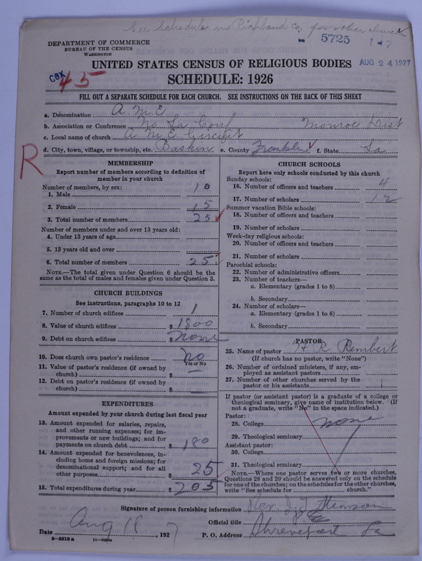 Scan of African Methodist Episcopal Church: 5725