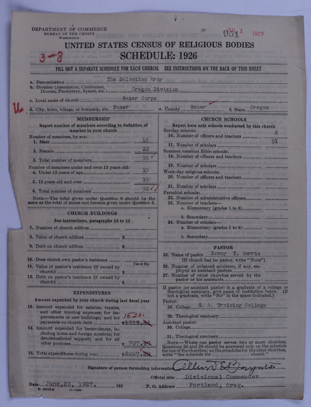 Scan of Salvation Army: 951