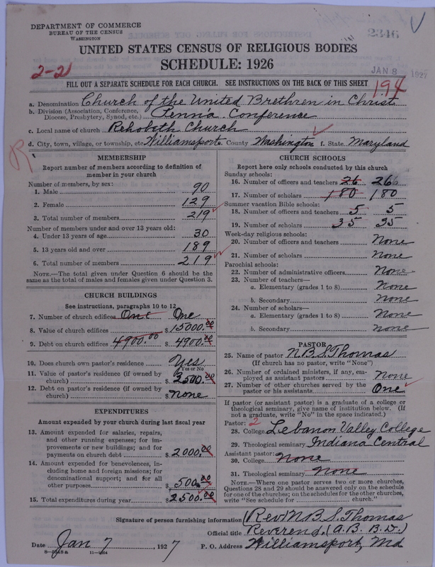 Scan of Church of the United Brethren in Christ: 2346