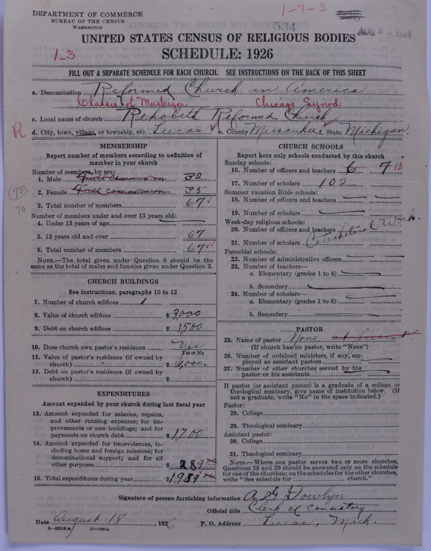 Scan of Reformed Church in America: 534