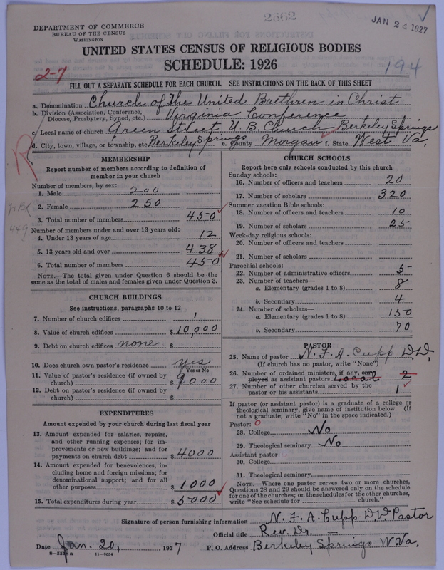 Scan of Church of the United Brethren in Christ: 2662