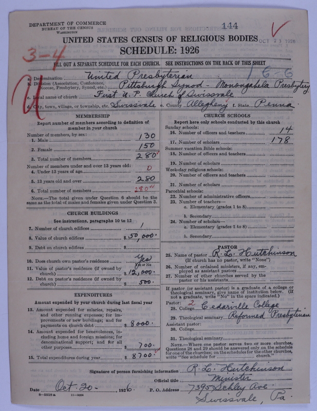 Scan of United Presbyterian Church of North America: 144