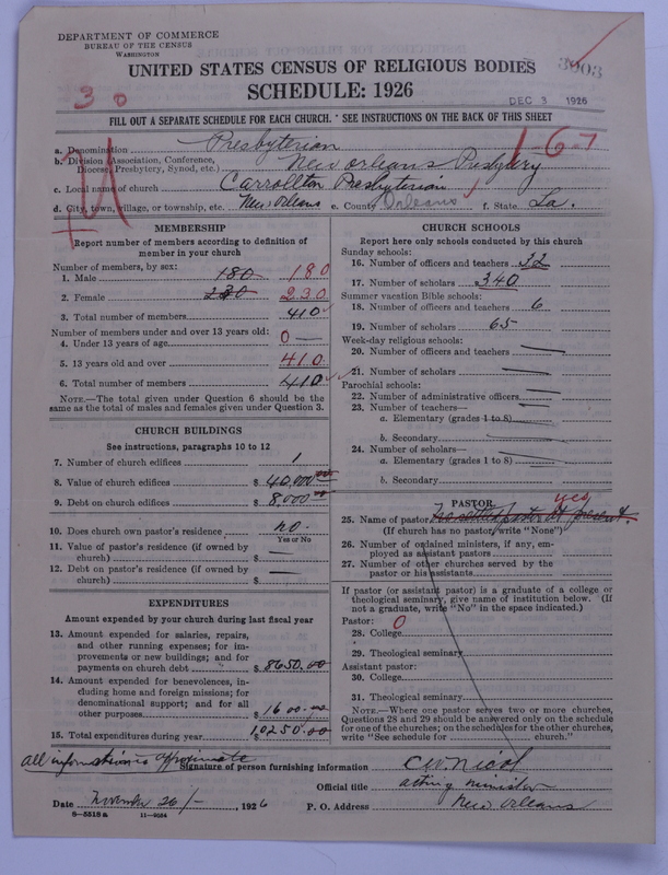 Scan of Presbyterian Church in the United States: 3003