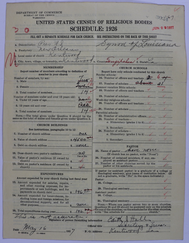 Scan of Presbyterian Church in the United States: 3024
