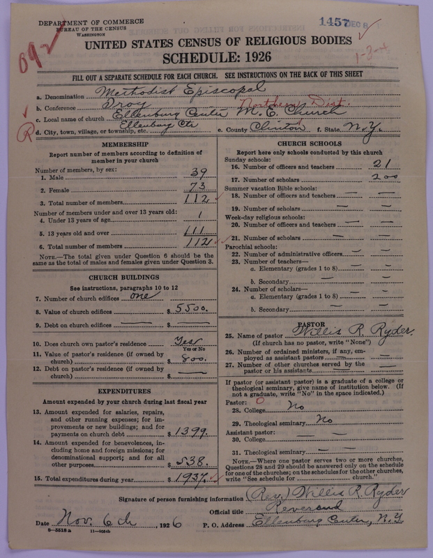 Scan of Methodist Episcopal Church: 1457