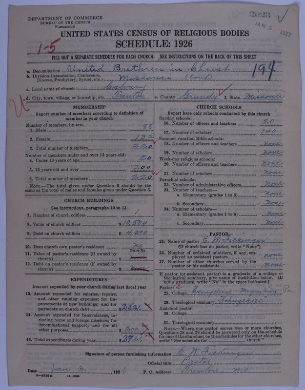 Scan of Church of the United Brethren in Christ: 2023
